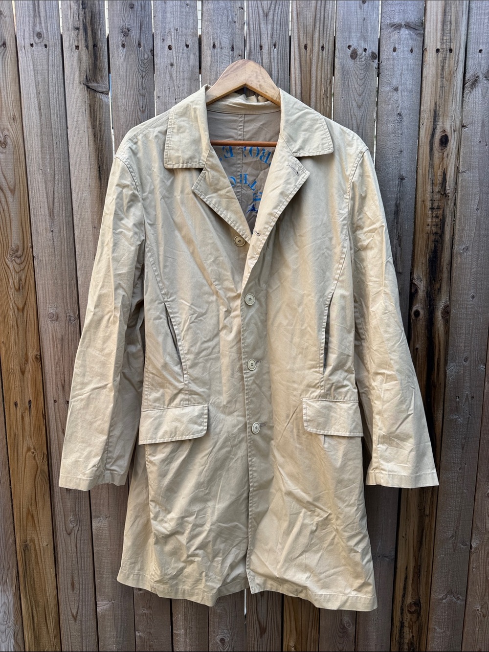 Etro Milano Light Beige Single-Breasted Trench Coat